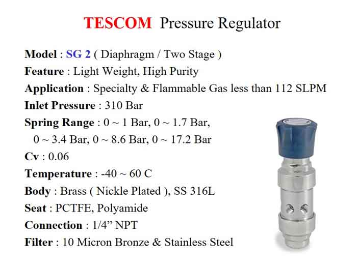 Regulator - TESCOM - Pressure Regulator - Gamako Ekakarsa - Product ...